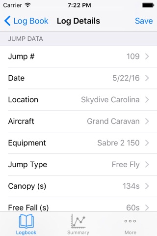 Skydive LogBook screenshot 3