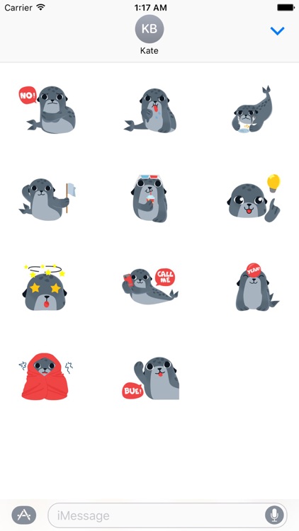 Adorable Seal SealMoji Sticker