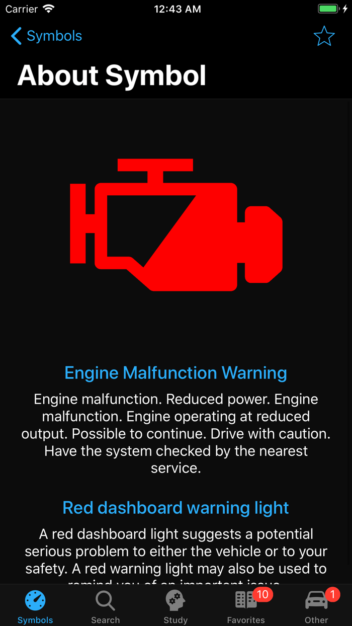 Car Dashboard Symbols