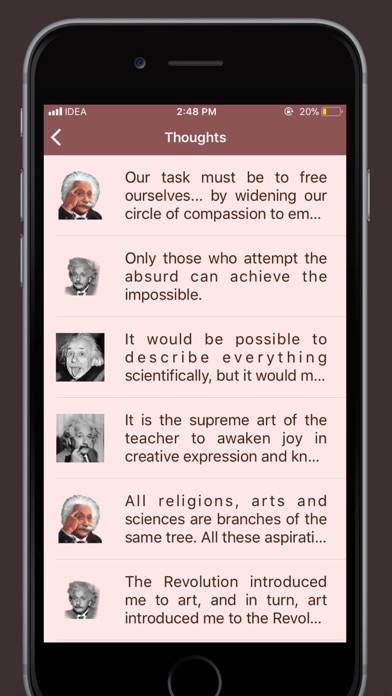 Albert Einstein - Thoughts screenshot 3