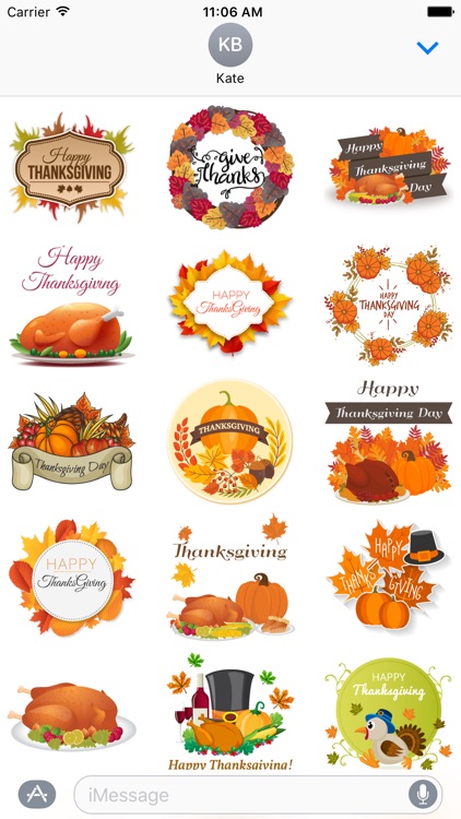 Thanksgiving Stickers Pack!