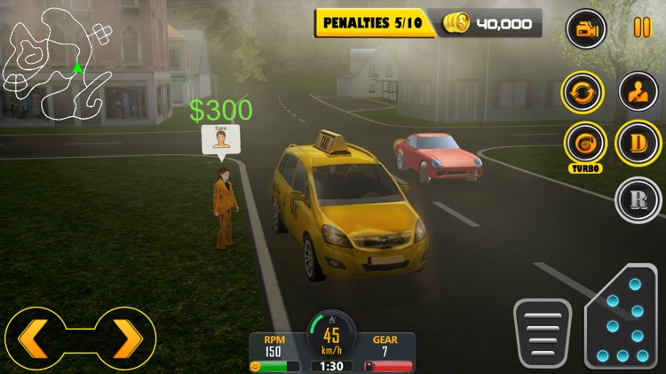 Crazy Hill Speed Taxi Driving 3D