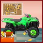 garagem mec&acirc;nica quad-bike icon