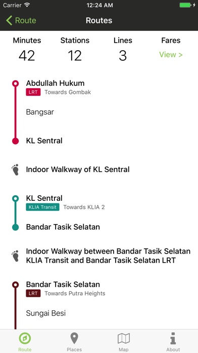 Rapidly - LRT / MRT route fare screenshot 2