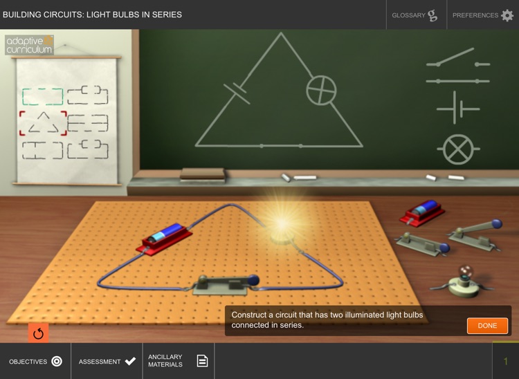 Circuit: Light Bulbs in Series screenshot-3