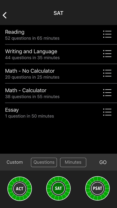 SAT/ACT/PSAT Timer - by CATT screenshot 2