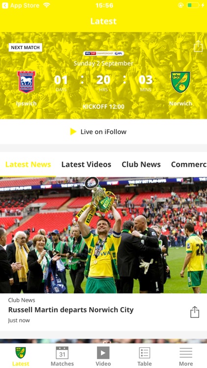 Norwich City Official App