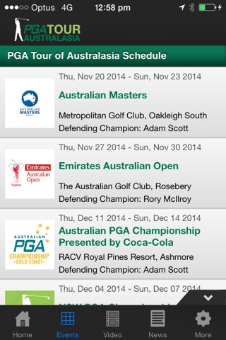 PGA Tour of Australasia screenshot 4