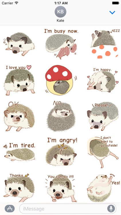 Shy And Cute Hedgehogs Sticker