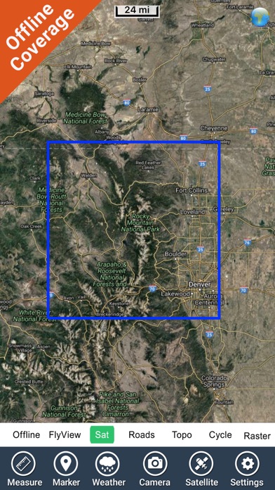 Rocky Mountain National Park gps and outdoor map Screenshot 5