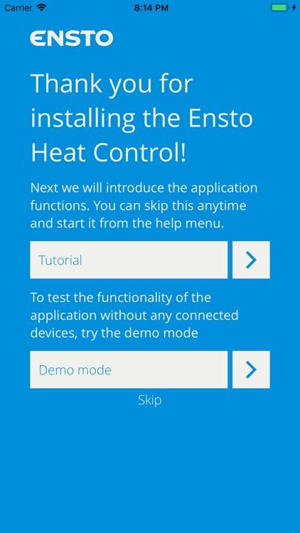 Ensto Heat Control App