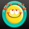 Yellow Smiley Emoji Stickers include 16 animated Yellow Smiley Emoji Gifs for iMessage, Facebook and Messenger sharing