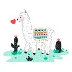 Fluffy Alpaca Stickers