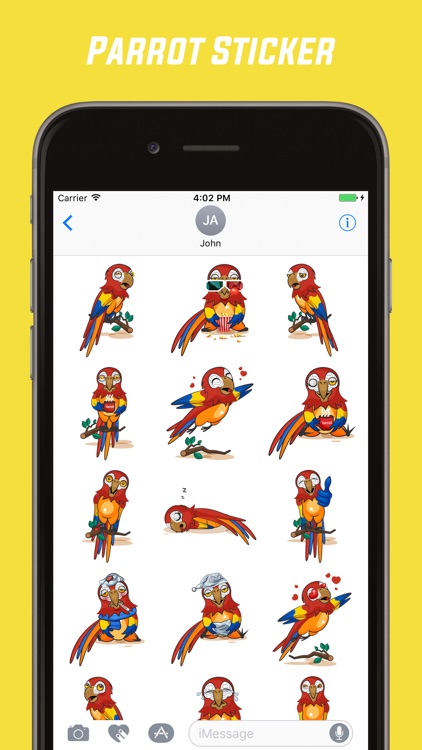 Parrot Stickers For iMessage