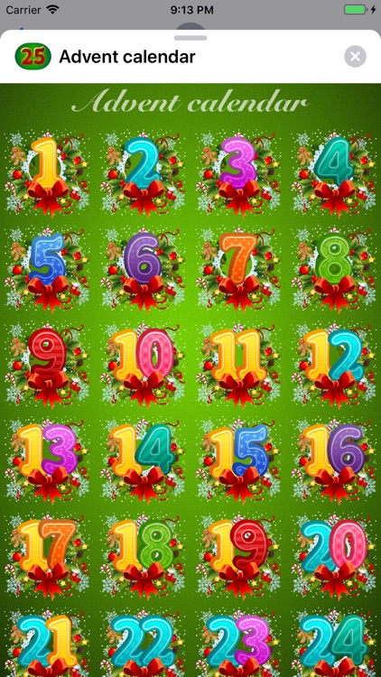 Advent calendar sticker pack