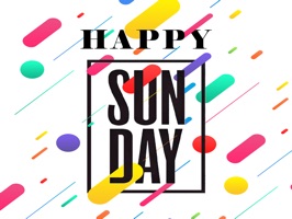 Colourful happy sunday stickers just for you