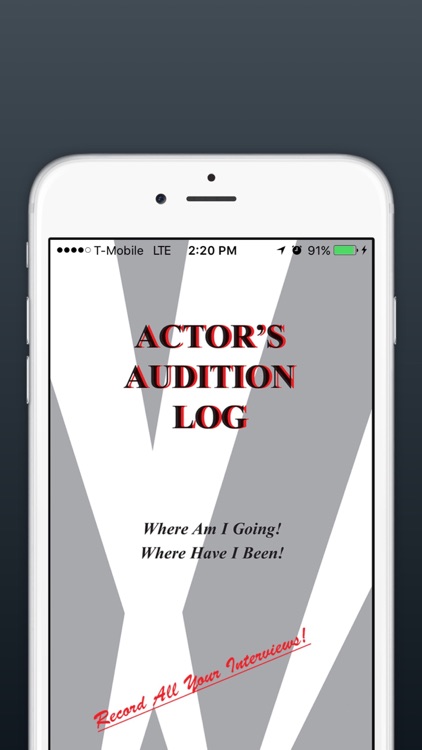 Actors Audition Log