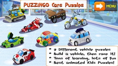 How to cancel & delete PUZZINGO Cars Puzzles Games from iphone & ipad 1