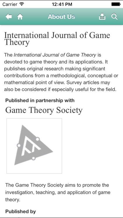 Int. Journal of Game Theory screenshot-3