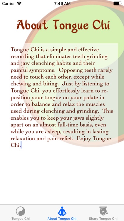 Tongue Chi TMJ Relief