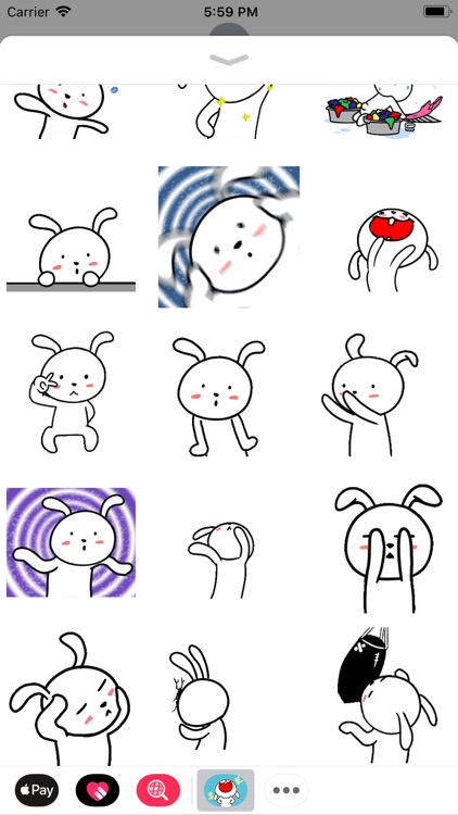 Tiny Bunny Animated Stickers