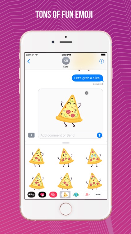 Pizza Slice Emoji Sticker Pack