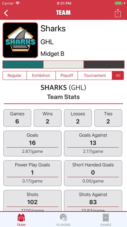 Goaliath Hockey Stats Tracker
