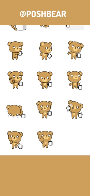 Coffee Bear Animated Stickers