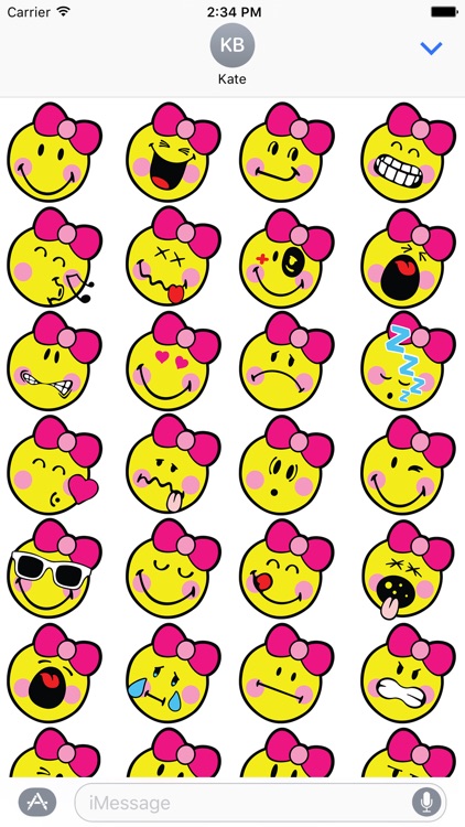 Smiley Girl Stickers