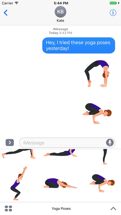 Yoga Poses Stickers for iMessage