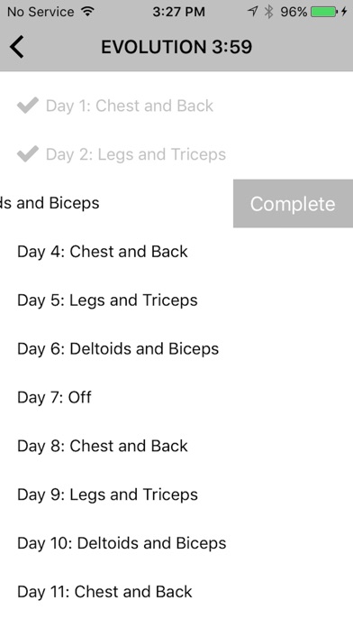 EVOLUTION 3:59 Workout Program screenshot 3