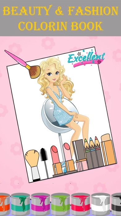 Beauty & Fashion Coloring Book screenshot 2