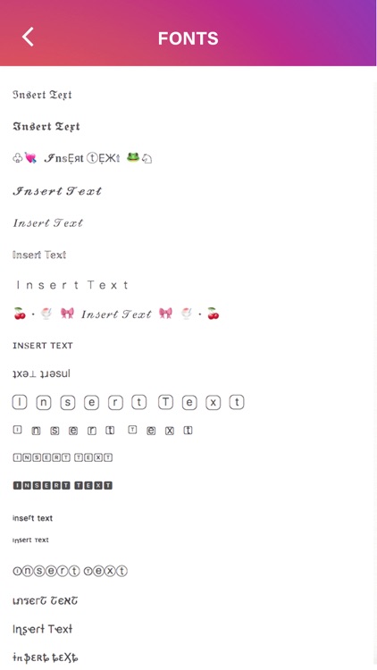 Fonts + for Instagram