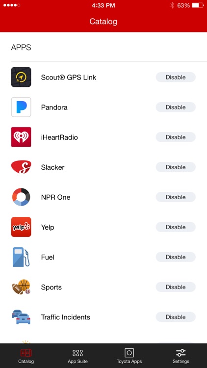 Toyota Entune™ 3.0 App Suite