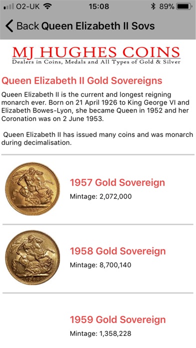 MJH Guide to Gold Sovereigns screenshot 2