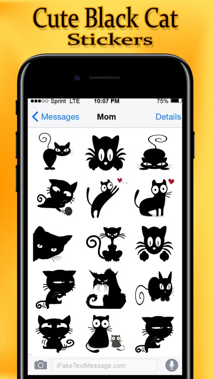 Cute Black Cat Stickers Pack screenshot-3