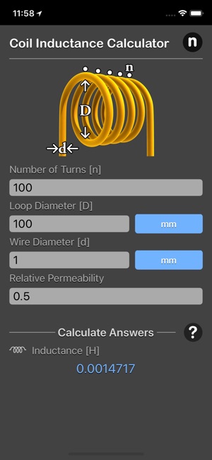 Coil Inductance Calculator(圖1)-速報App