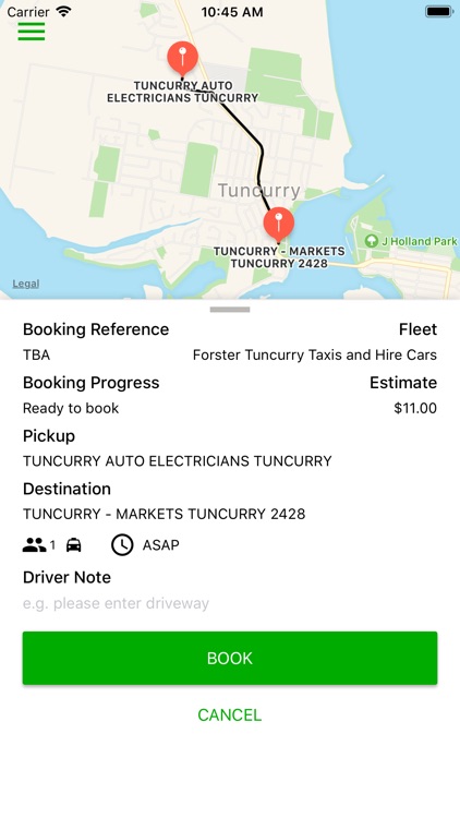 Forster-Tuncurry Taxis