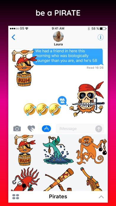 Pirates - Funny Cartoon & Comic Text Chat Stickers screenshot 2