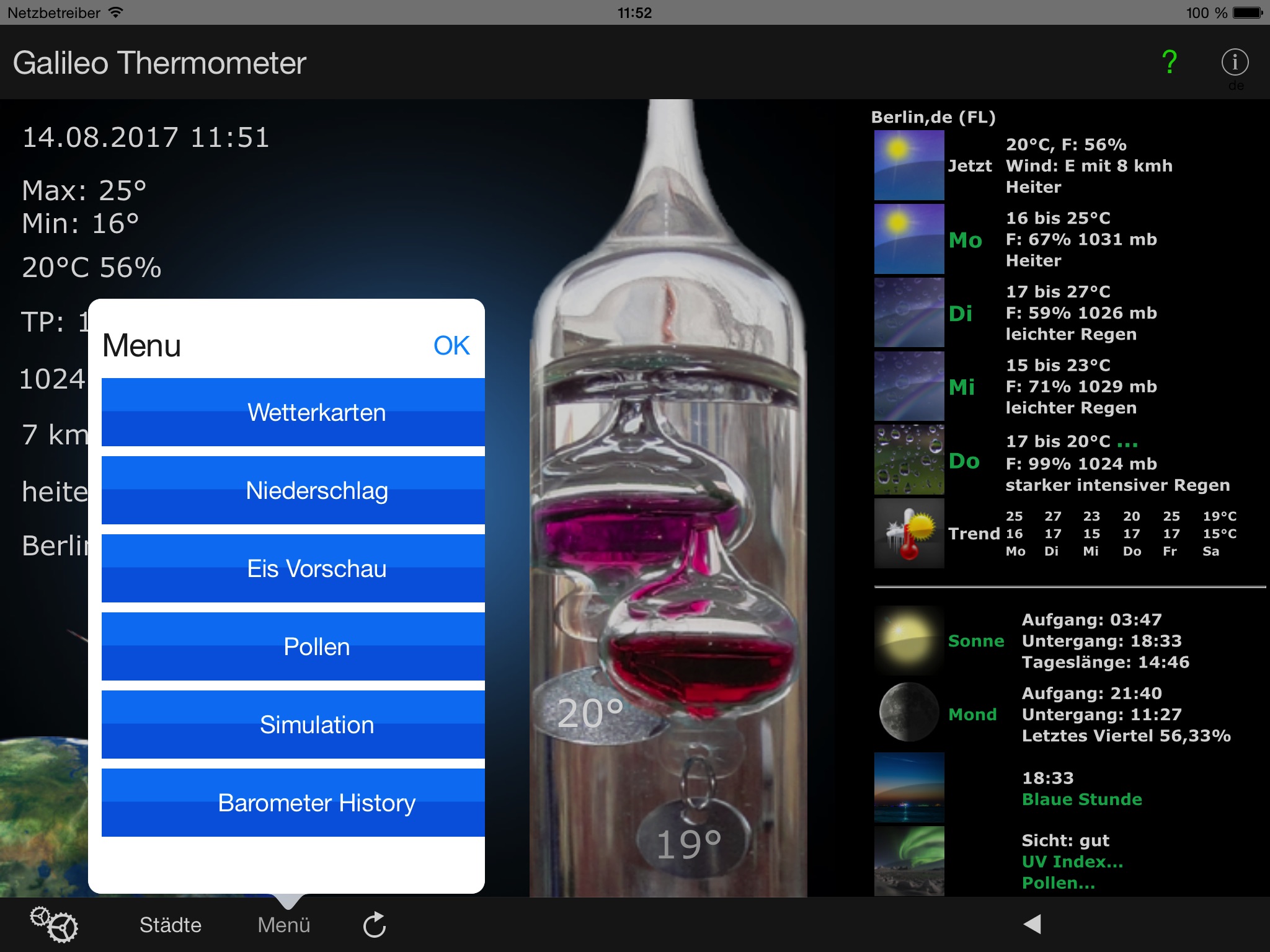 Galileo Thermometer screenshot 3