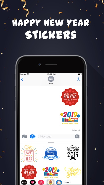 Happy New Year Wishes Stickers