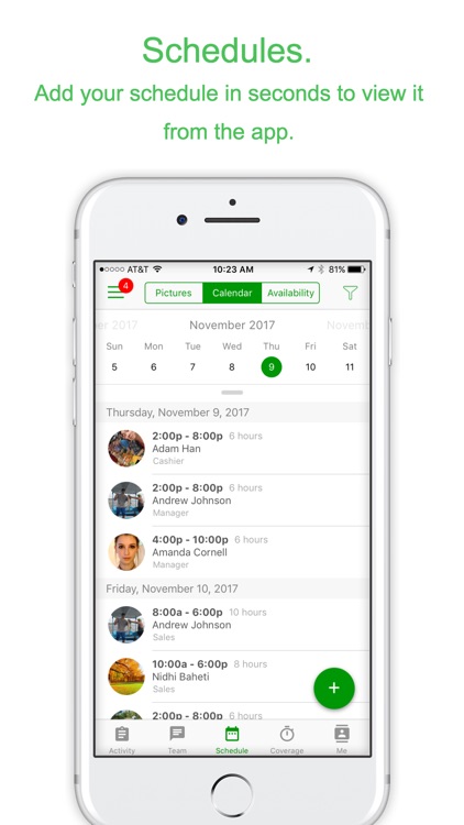 Branch Messenger Work Schedule screenshot-0