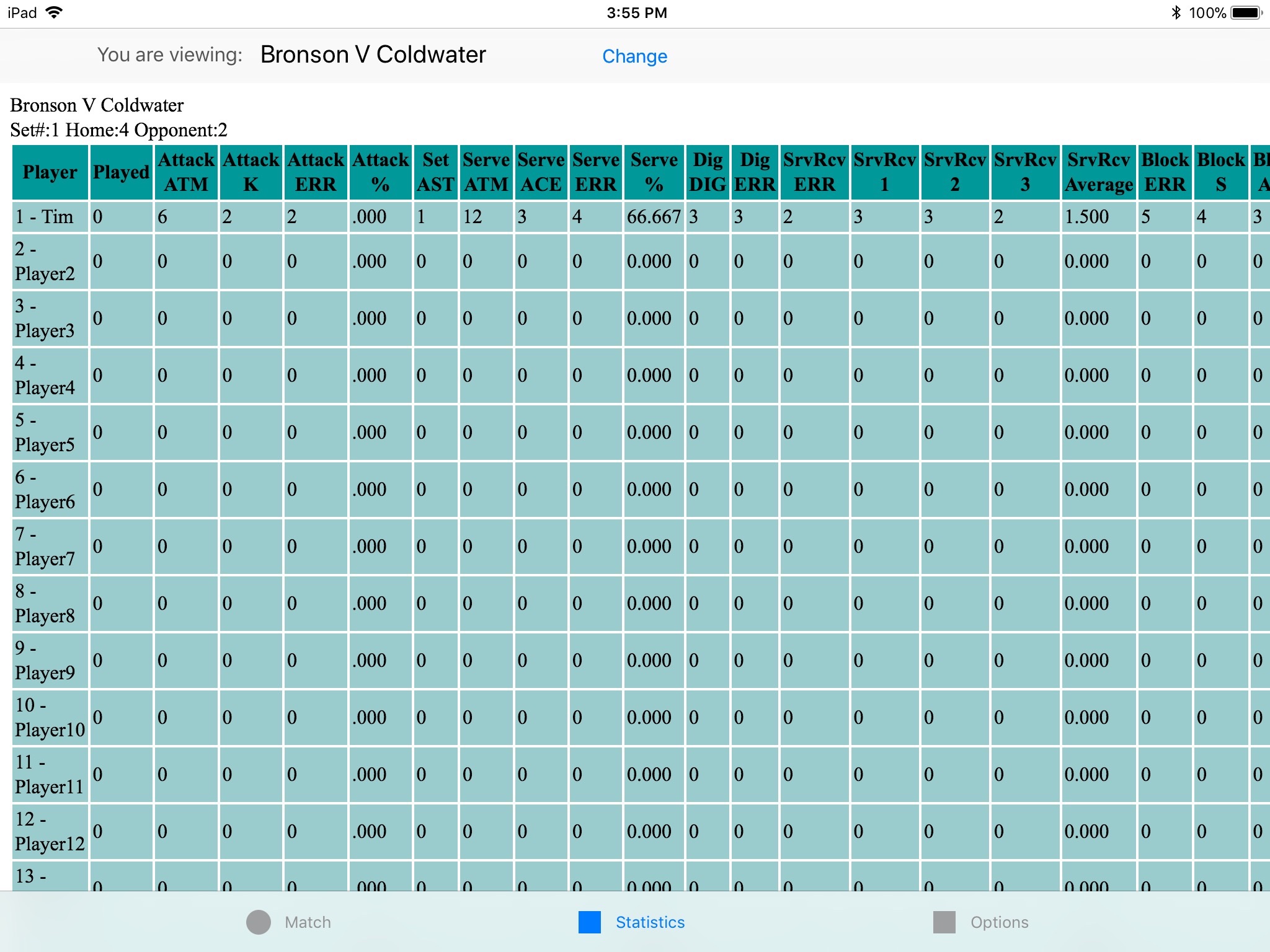 Tap VolleyBall - Stat tracker screenshot 2