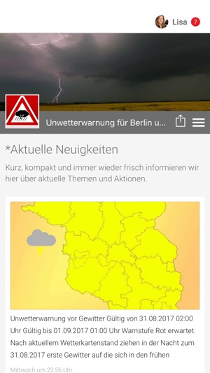 Unwetterwarnung BER BRA(圖1)-速報App