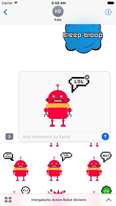 Robot Crowd Action Stickers screenshot 2