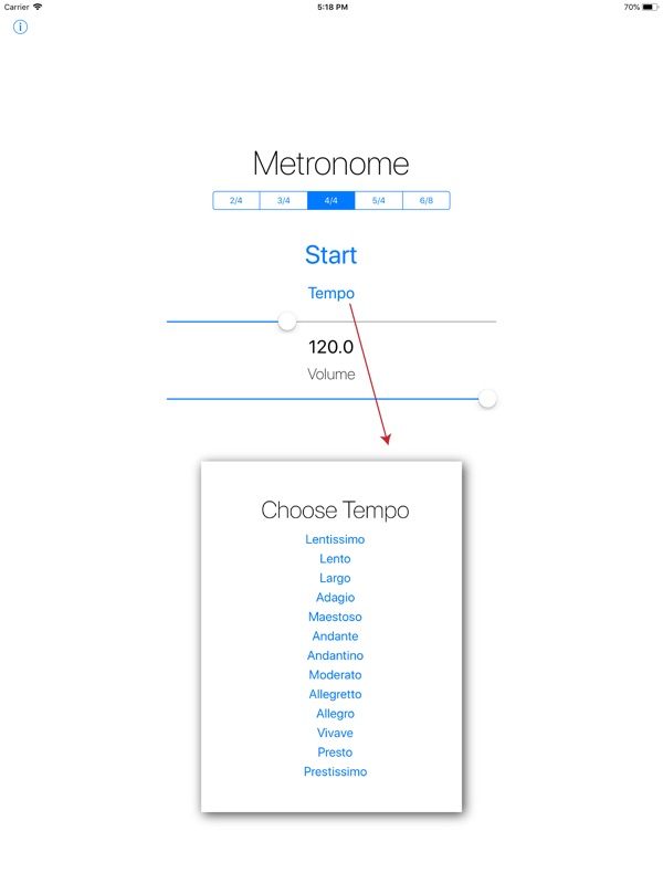 Tempo Chart Metronome