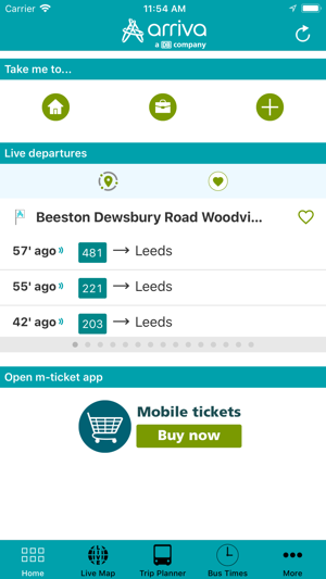 Arriva UK Bus App