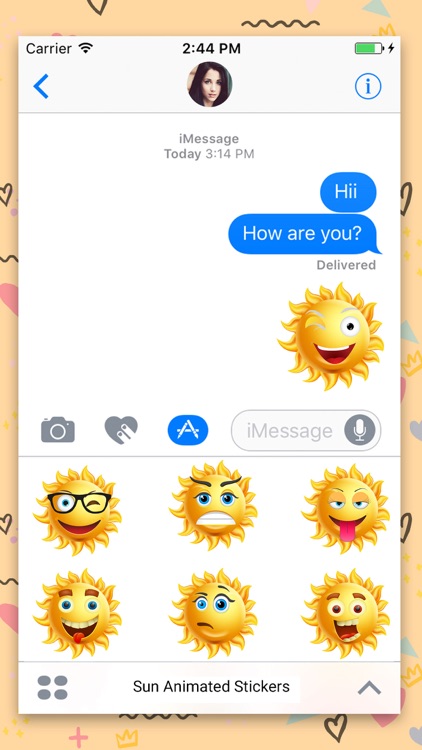 Sun Face : Animated Stickers