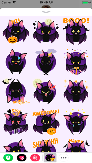 Moji Bat Scary Stickers(圖3)-速報App