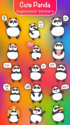 Cute Panda - Text Chat Stickers Pack(圖1)-速報App